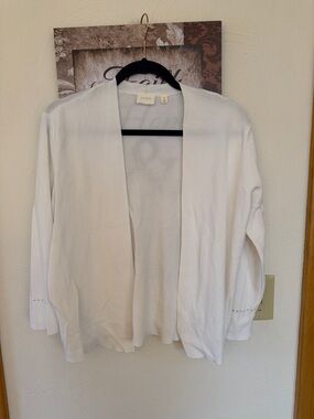 Cyrus White Open-Front Women's Cardigan Sweater